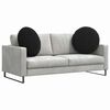 vidaXL Coussins de si&egrave;ge 2 pcs Noir &Oslash; 40 x 13 cm Velours