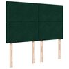 vidaXL Sommier &agrave; lattes de lit et matelas Vert fonc&eacute; 140x190cm Velours