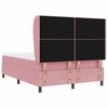 vidaXL Lit &agrave; ressorts avec matelas Rose 200 x 160 cm Polyester