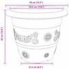 vidaXL Pot &agrave; fleurs rond 6 pcs Noir &Oslash; 26 x 21,5 cm Plastique