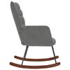 vidaXL Chaise &agrave; bascule Gris fonc&eacute; Velours