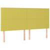 vidaXL Sommier &agrave; lattes de lit et matelas et LED Vert 160x200 cm Tissu