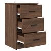 vidaXL Cabinet de chevet avec tiroir Ch&ecirc;ne marron 38 x 38 x 66 cm