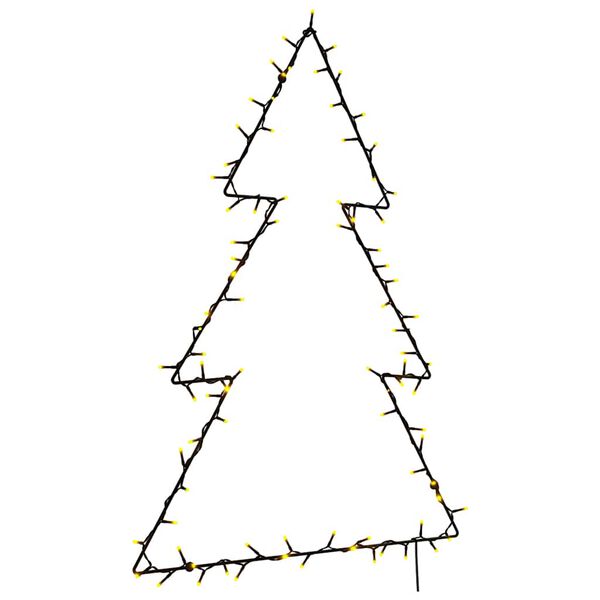 vidaXL Lumi&egrave;res de No&euml;l silhouette d'arbre de No&euml;l 115 LED blanc chaud