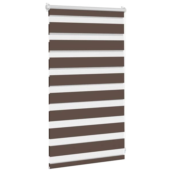 vidaXL Store v&eacute;nitien Zebra 50,9 x 100 cm, largeur du tissu 46,7 cm, couleur caf&eacute;