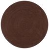 vidaXL Tapis fait &agrave; la main Jute Rond 150 cm marron