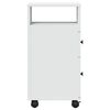 vidaXL Meuble &eacute;troit de salle de bain &agrave; roulettes blanc