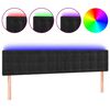 vidaXL T&ecirc;te de lit &agrave; LED Noir 200x5x78/88 cm Velours