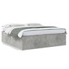 vidaXL Cadre de lit sans matelas gris b&eacute;ton 200x200 cm