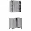 vidaXL Ensemble de meubles de salle de bain 2 pcs Sonoma gris