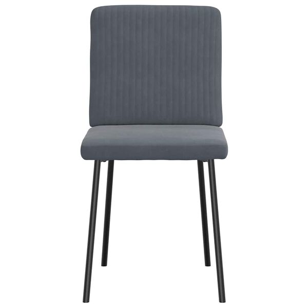 vidaXL Chaises à manger lot de 6 gris foncé velours