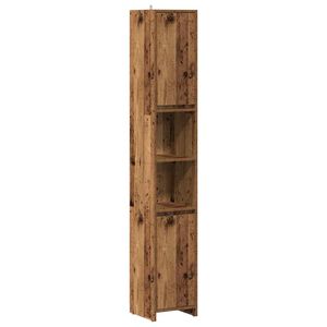 vidaXL Armoire salle de bain vieux bois 30x30x183,5 cm bois ing&eacute;nierie