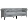 vidaXL Canap&eacute; de salon 2 pcs Gris clair tissu