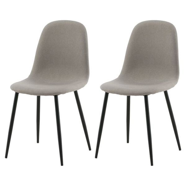 Venture Home Chaises &agrave; manger lot de 2 Polar polyester gris et noir