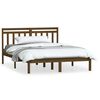 vidaXL Cadre de lit sans matelas marron miel bois massif 120x200 cm