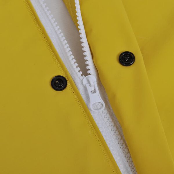 vidaXL Manteau de pluie long imperméable résistant à capuche jaune L