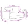 vidaXL Canap&eacute; 2 pcs Cr&egrave;me 219 x 80 x 82 cm tissu