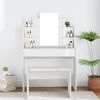 vidaXL Coiffeuse avec miroir Blanc brillant 96x40x142 cm