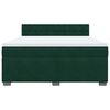 vidaXL Sommier &agrave; lattes de lit et matelas Vert fonc&eacute; 180x200cm Velours