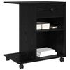 vidaXL Support d'imprimante avec tiroir Ch&ecirc;ne noir 60 x 40 x 68,5 cm