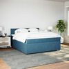 vidaXL Sommier &agrave; lattes de lit et matelas bleu 180x200 cm velours
