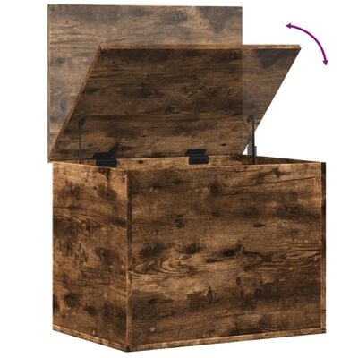 vidaXL Boîte de rangement chêne fumé 60x42x46 cm bois d'ingénierie