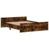 vidaXL Cadre de lit sans matelas ch&ecirc;ne fum&eacute; 140x200 cm
