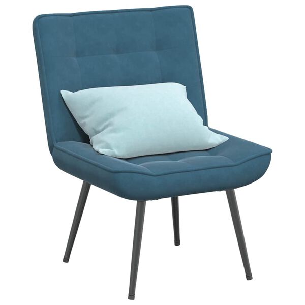 vidaXL Chaise de relaxation bleu 64x74x84 cm velours