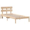 vidaXL Cadre de lit Marron 80 x 200 cm Bois de pin massif