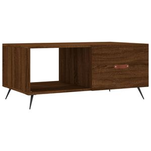 vidaXL Table basse ch&ecirc;ne marron 90x50x40 cm bois d'ing&eacute;nierie