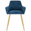 vidaXL Chaises &agrave; manger lot de 6 bleu velours