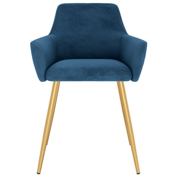 vidaXL Chaises &agrave; manger lot de 6 bleu velours