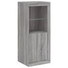 vidaXL Buffets avec lumi&egrave;res LED 3 pcs sonoma gris bois d'ing&eacute;nierie