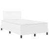 vidaXL Lit &agrave; ressorts avec matelas Blanc 120 x 190 cm Simili cuir