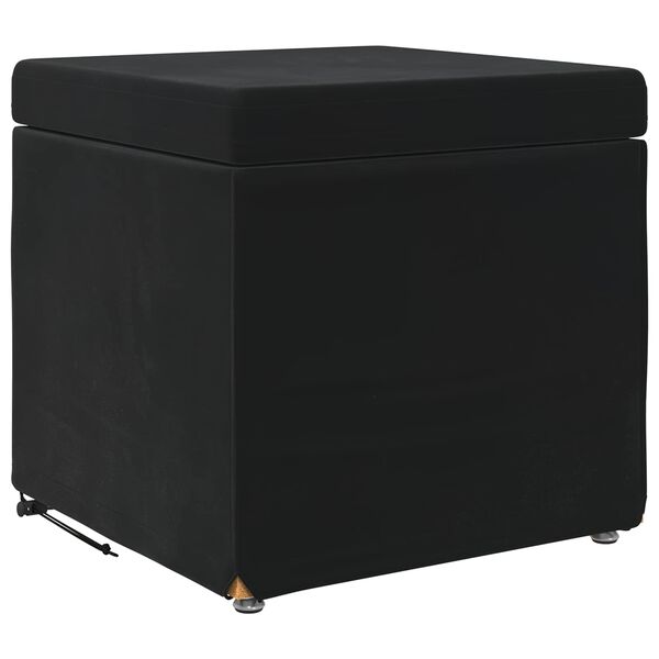 vidaXL Tabouret Noir 41 x 41 x 40 cm Velours et Bois Composite
