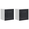vidaXL Panneau de lave-vaisselle Kalmar 2 pcs Noir Bois d'ing&eacute;nierie