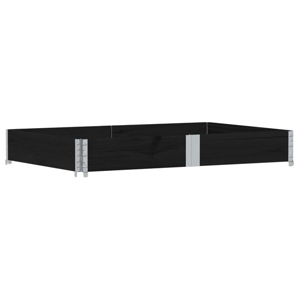 vidaXL Collier de palette noir 150x100 cm bois de pin solide