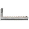 vidaXL Cadre de lit avec LED sans matelas gris b&eacute;ton 90x190 cm