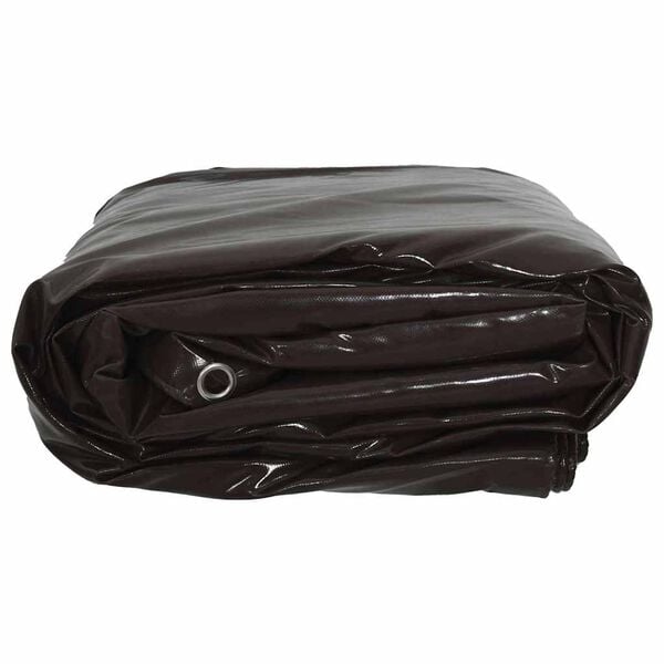 vidaXL B&acirc;che 650g / m&sup2; Marron 3 x 5 m Toile avec rev&ecirc;tement en PVC
