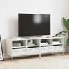 vidaXL Meuble TV blanc 135x39x43,5 cm acier lamin&eacute; &agrave; froid