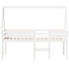 vidaXL Lit haut sans matelas blanc 75x190 cm bois de pin massif