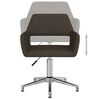 vidaXL Chaises pivotantes &agrave; manger lot de 4 marron fonc&eacute; tissu