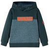 Sweatshirt &agrave; capuche pour enfants vert fonc&eacute; 116