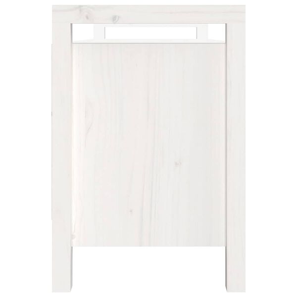vidaXL Banc d'entr&eacute;e Blanc 110x40x60 cm Bois de pin massif