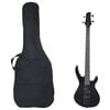 vidaXL Guitare basse &eacute;lectrique pour d&eacute;butants avec sac noir 4/4 46"