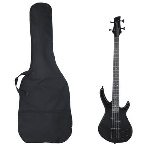 vidaXL Guitare basse &eacute;lectrique pour d&eacute;butants avec sac noir 4/4 46"