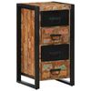 vidaXL Armoire &agrave; tiroir multicolore 40x40x90 cm bois de r&eacute;cup&eacute;ration