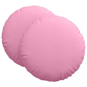 vidaXL Coussins de si&egrave;ge 2 pcs Rose &Oslash;80 x 29 cm tissu