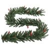vidaXL Arbres de Noël artificiels 2 pcs et couronne, guirlande et LED