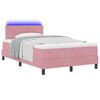 vidaXL Lit &agrave; ressort LED avec matelas Rose 120 x 190 cm Velours